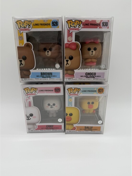 Funko Other - Funko Pop! LINE FRIENDS Brown Cony Choco Sally #928-931 Lot of 4 Protectors